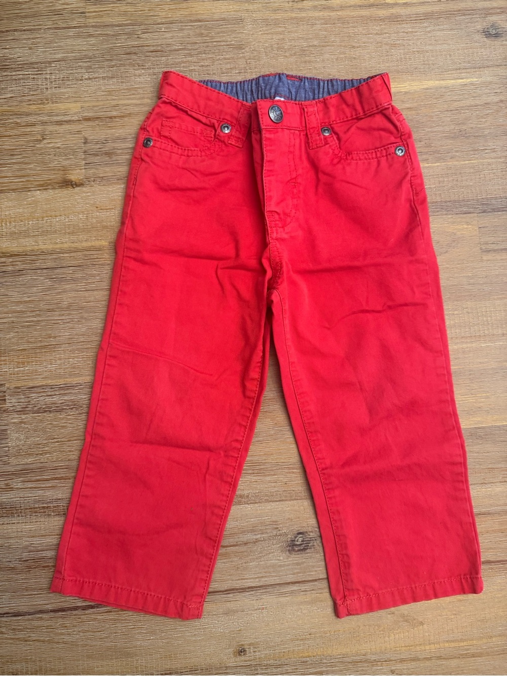 Kids Red Casual Pants by